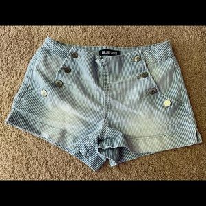 Blue and white striped shorts, Size 3, Blue Spice